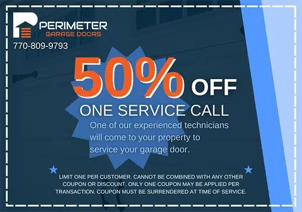 50 Percent Off Discount For One Service Call With Perimeter Garage Doors In Villa Rica