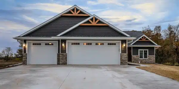 A home that just got a garage door repair in Powder Springs, GA.